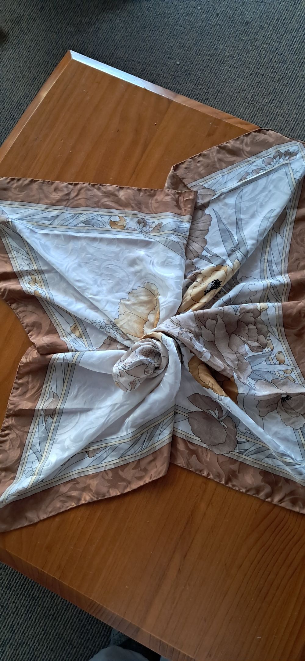 Italian hand rolled edge scarf