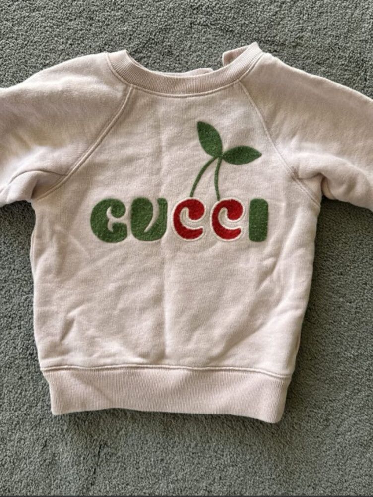 Authentic GUCCI Baby Girl Sweatshirt Size 12/18 months RRP $460