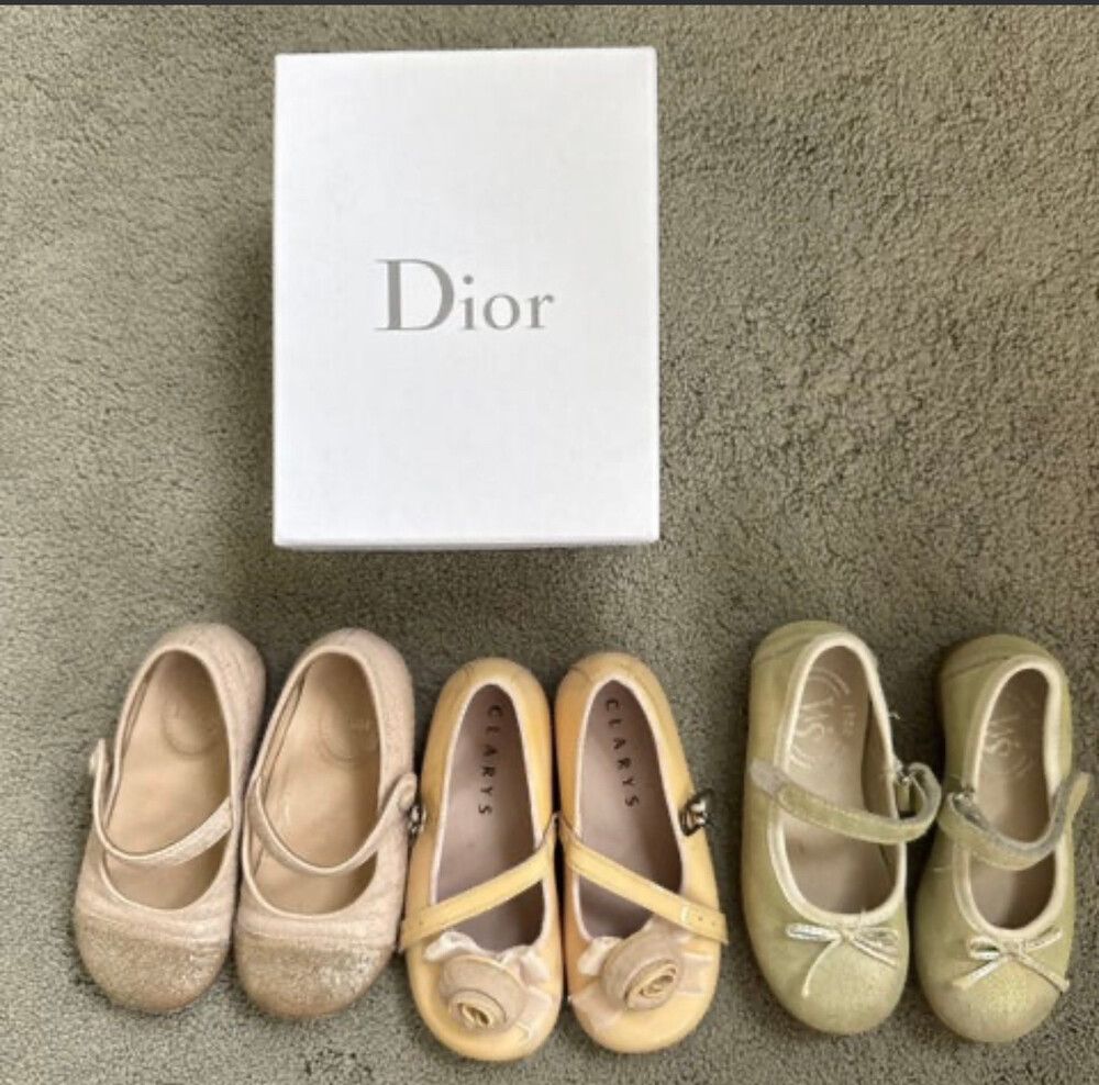 Authentic Designer Shoes BABY DIOR, Clarys etc Size 23-24 worth $1k+