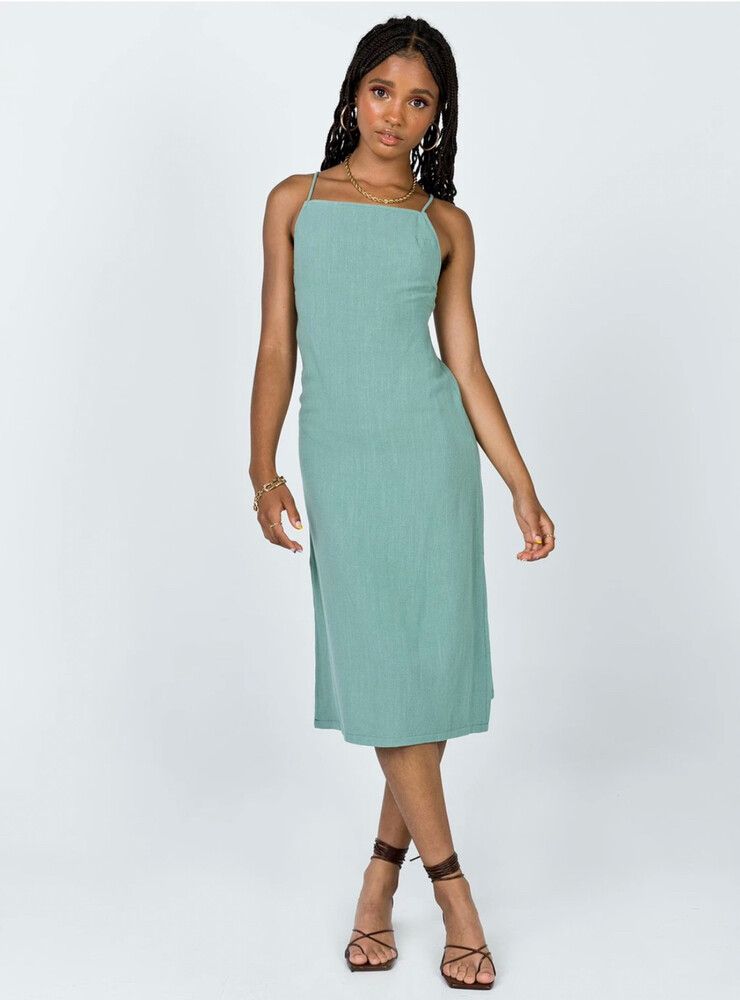 green emerald velvet dress Kenzie Mini Dress Green main image 0