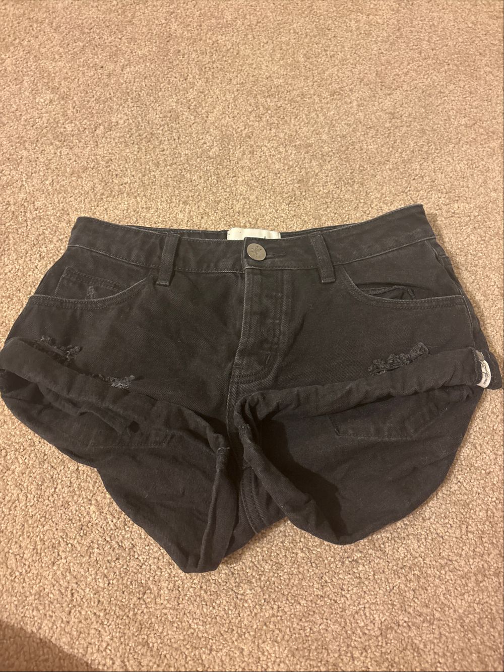 One Teaspoon Black Denim Shorts