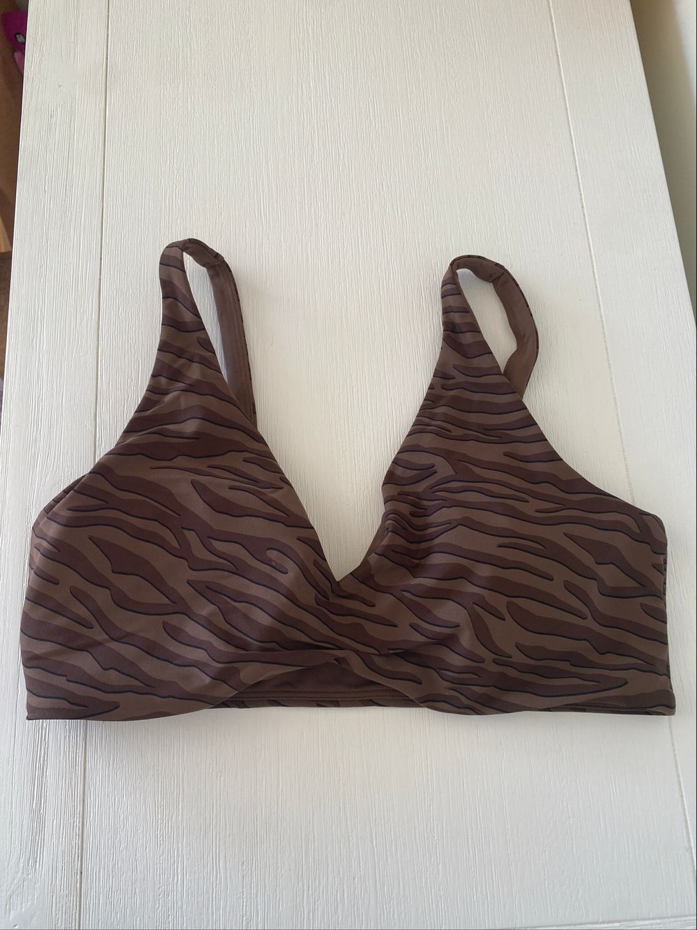 Lorna Jane Brown Zebra Print Sports Bra Size L