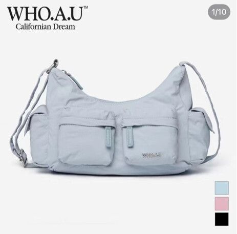 Nylon pocket hobo bag