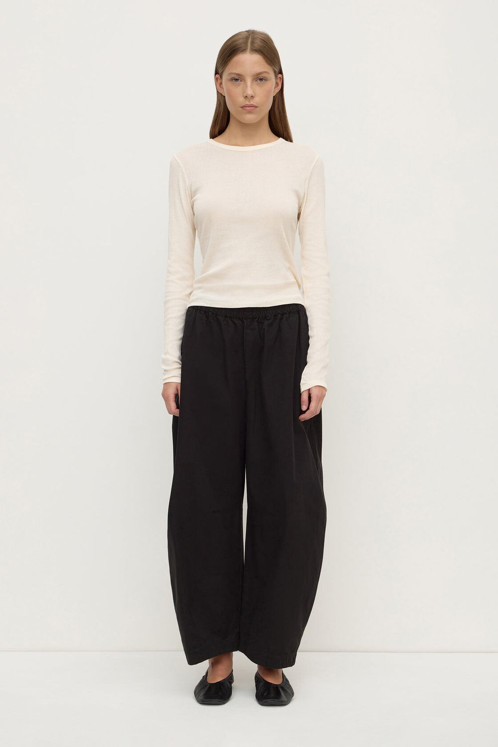 Assembly Label Black Lola Barrel Leg Pant