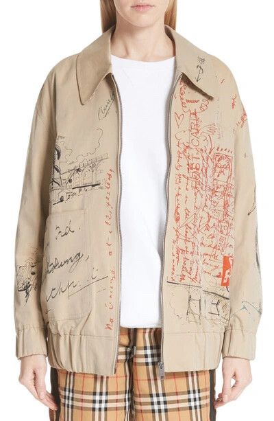Burberry barnhall Scribble Bomber Jacket