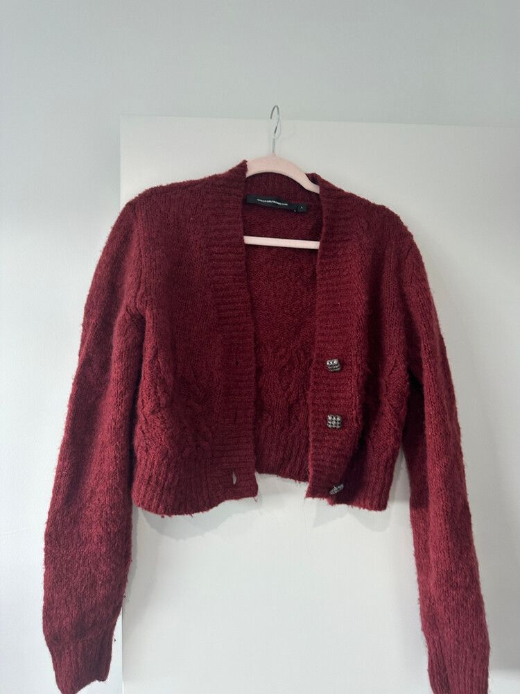 Stolen Girlfriends Club Burgundy Cardigan