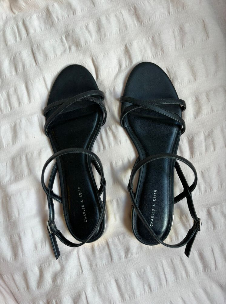 Black Charles And Keith Sandals