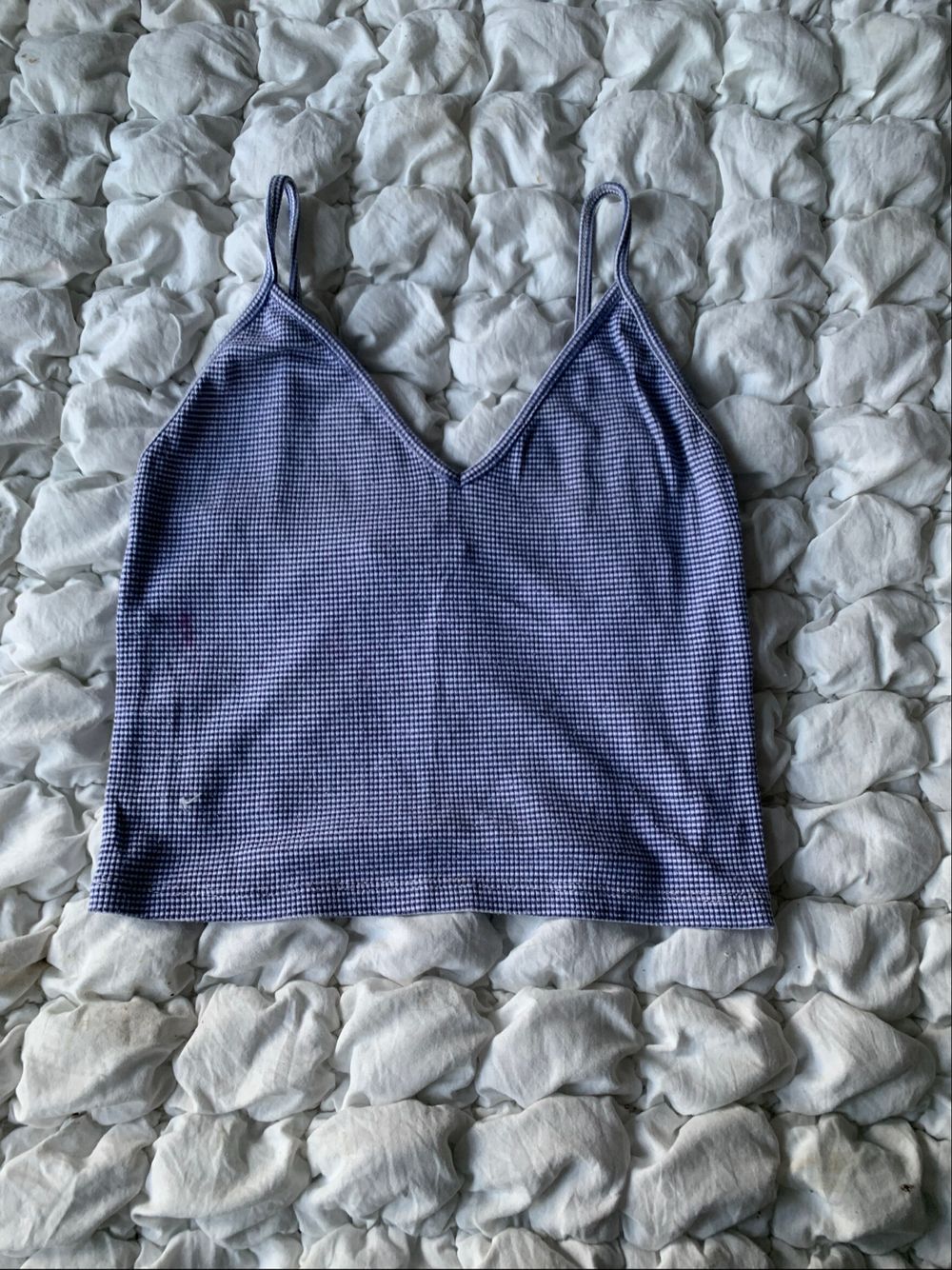 Brandy Melville Blue Gingham Cami Top
