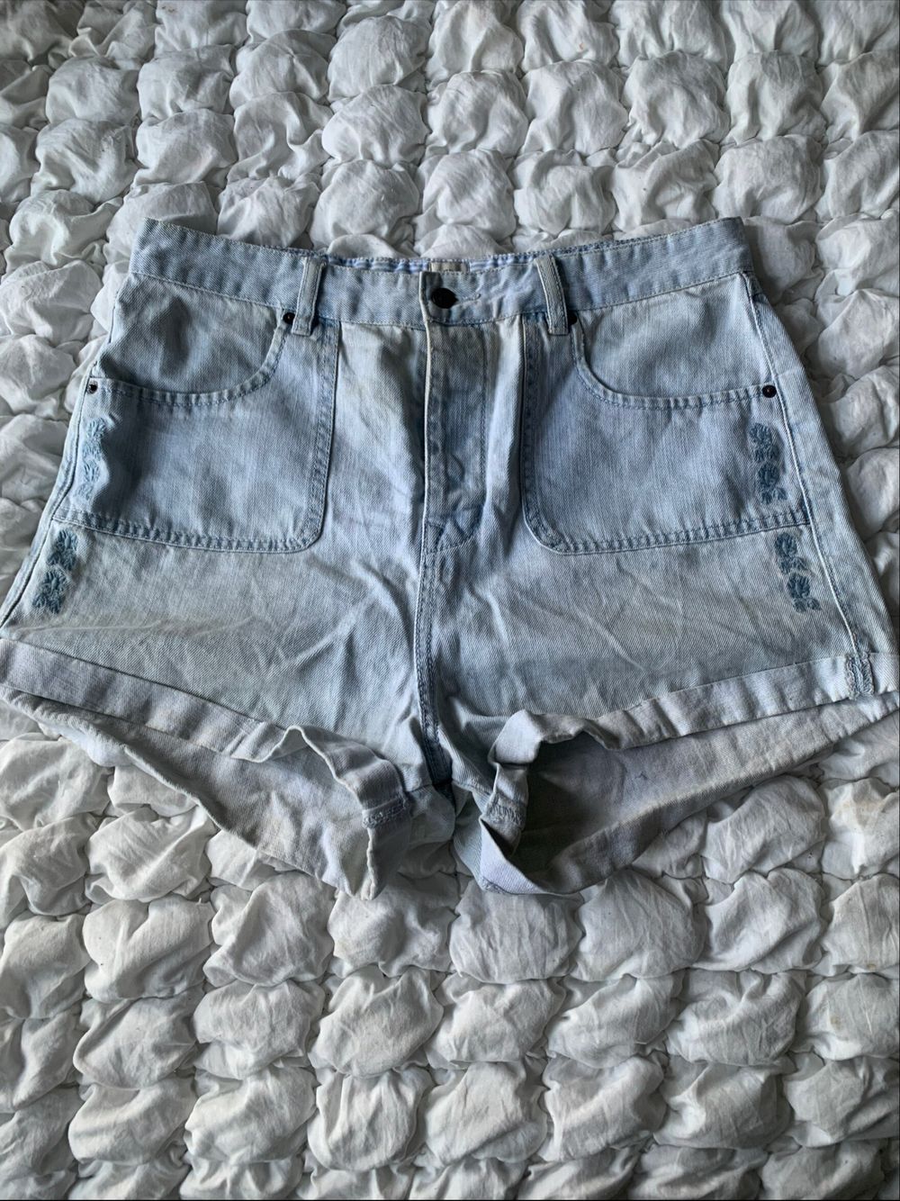 Element Light Blue Denim Shorts