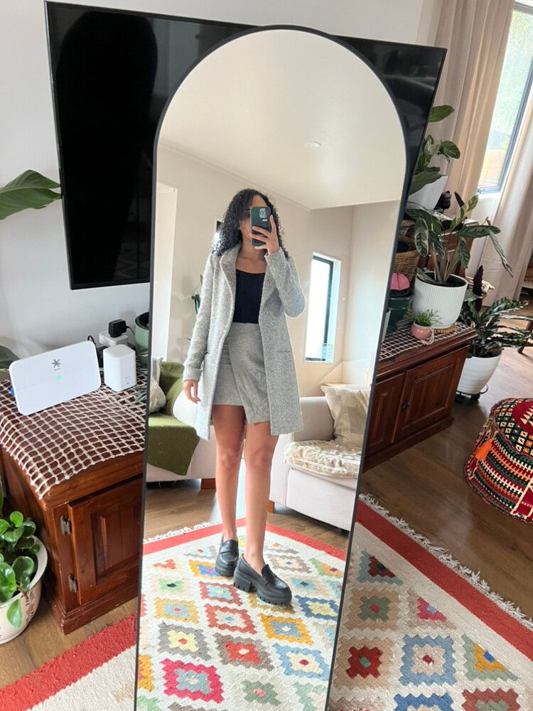 Forever New Grey Luxury Wool Blend Coat