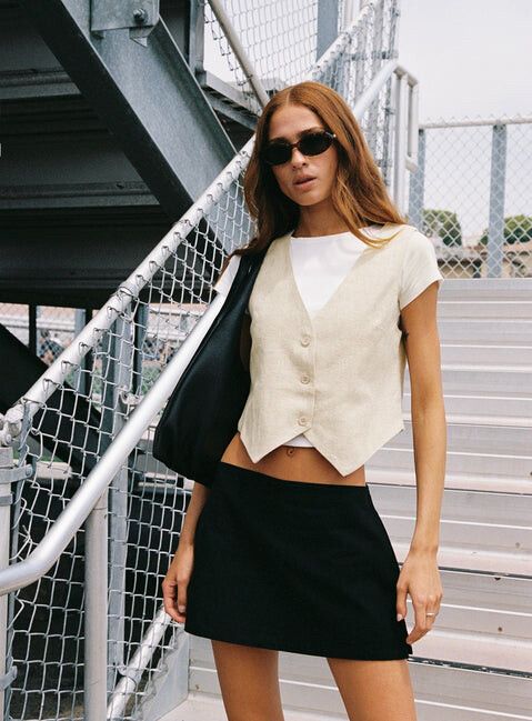 Princess Polly GiGi Tall Black Mini Skirt