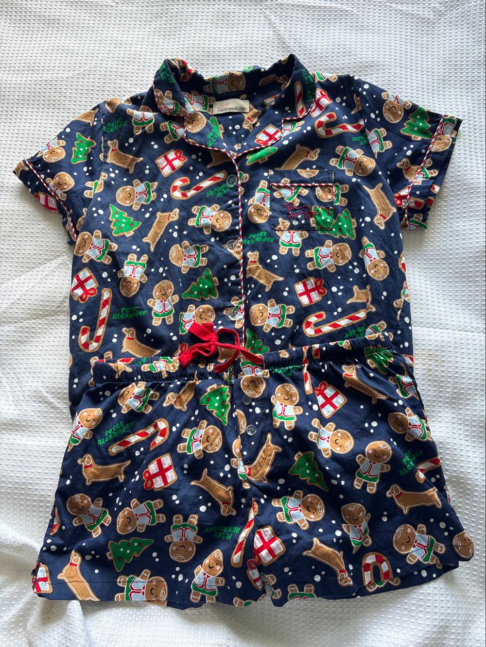 Peter Alexander Blue Gingerbread Pyjama Set Size L