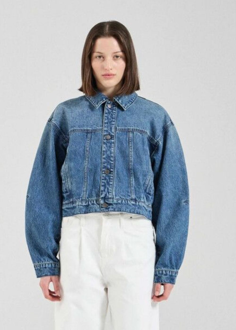 Friends with Frank cropped denim jacket