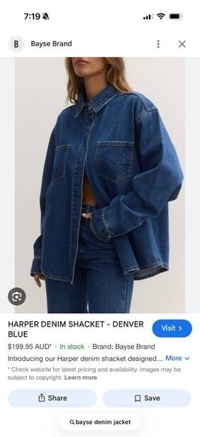 Bayse Brand Harper Denim Shacket