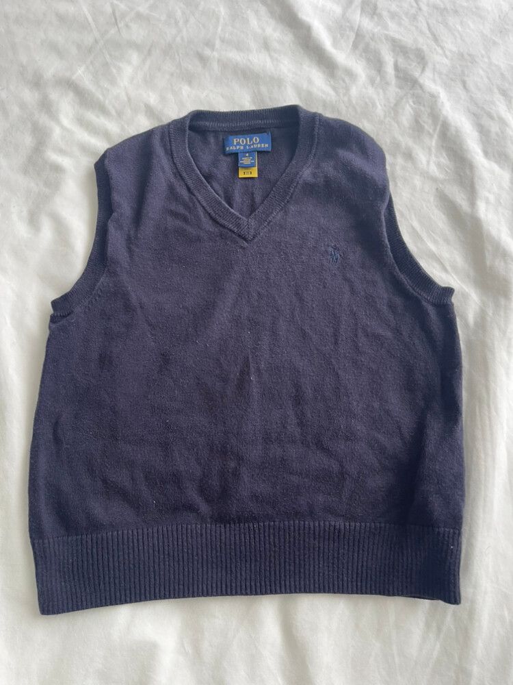 Navy knit vest