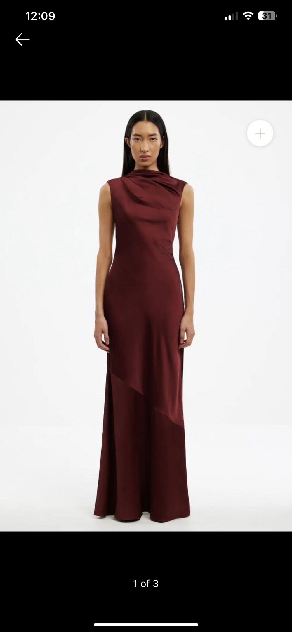 Significant Other Burgundy Maxi Dress