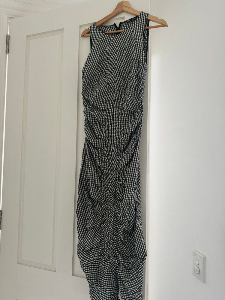 Zara - Black & White Check Dress - Zara on Designer Wardrobe