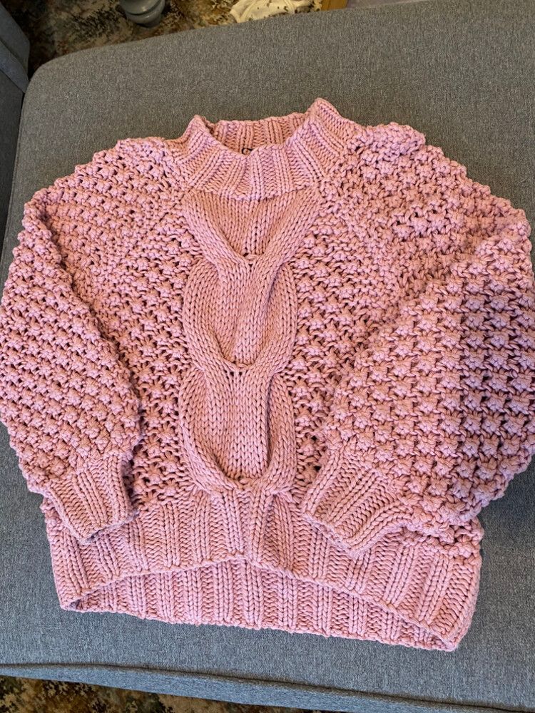 Decjuba Pink Cable Knit Jumper