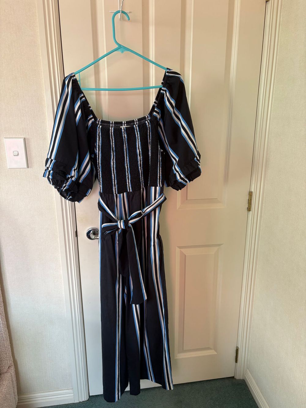 Country Road Black Striped Playsuit