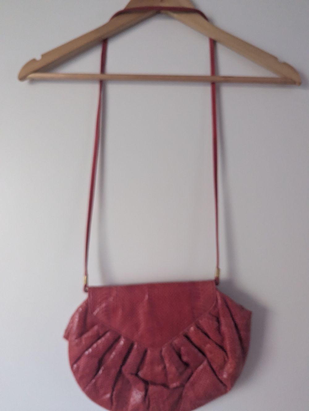 Vintage 80's Red Snakeskin handbag
