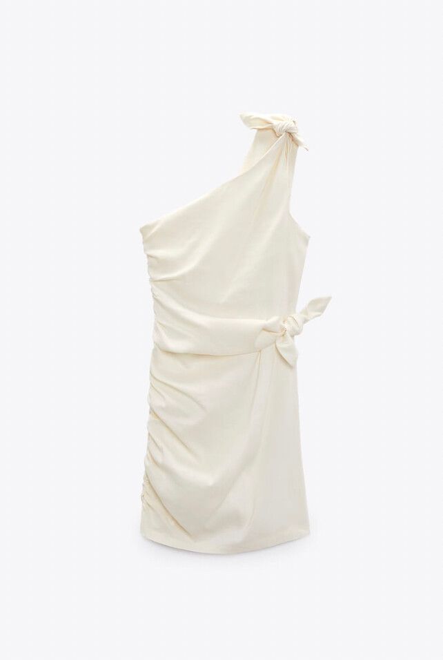 Zara - Asymmetric Dress with Ties on Designer Wardrobe