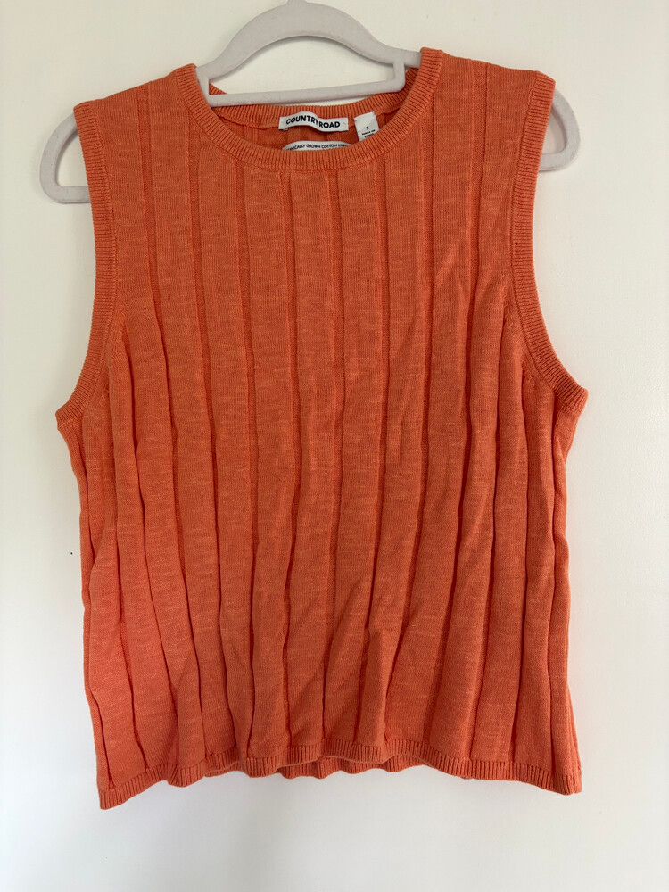Organic Cotton Ribbed Knit Vest