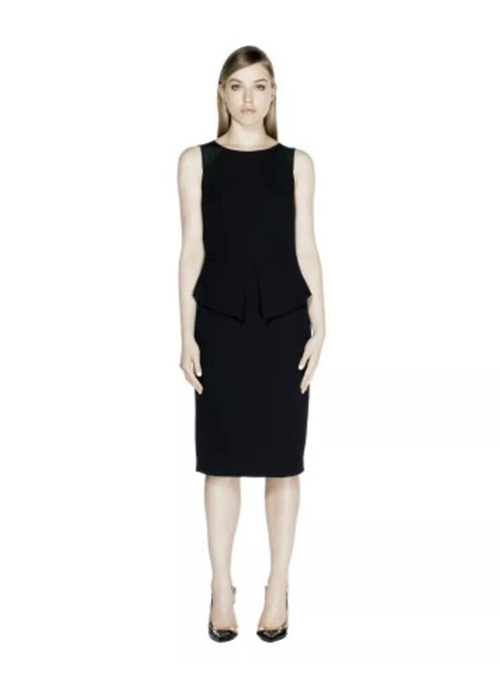 Cue Dress Pencil Straight Elegant corporate au 8 S black see through back Zip