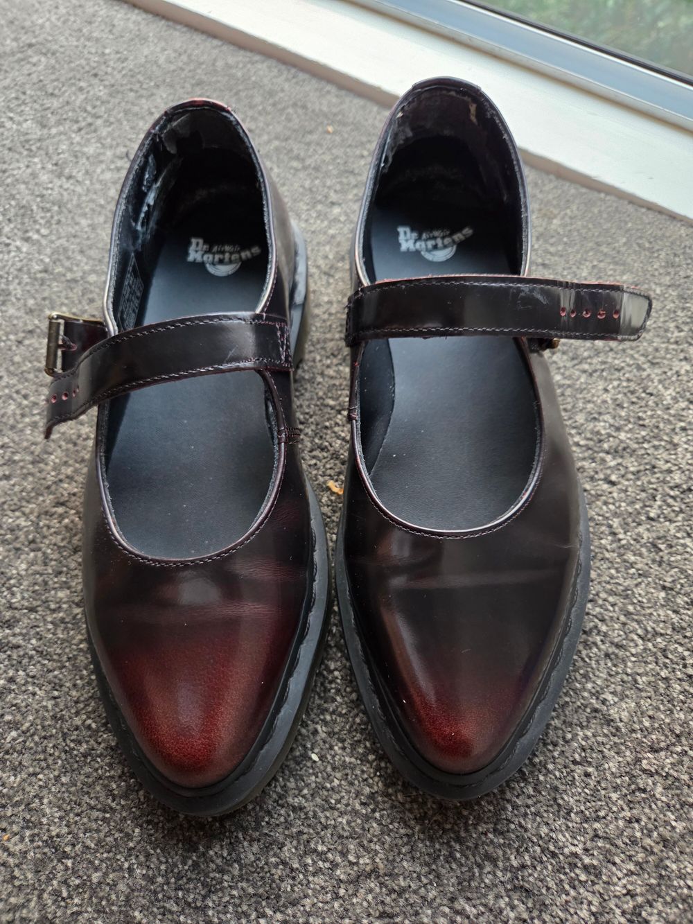 Dr Marten Elphie Burgundy Mary Janes