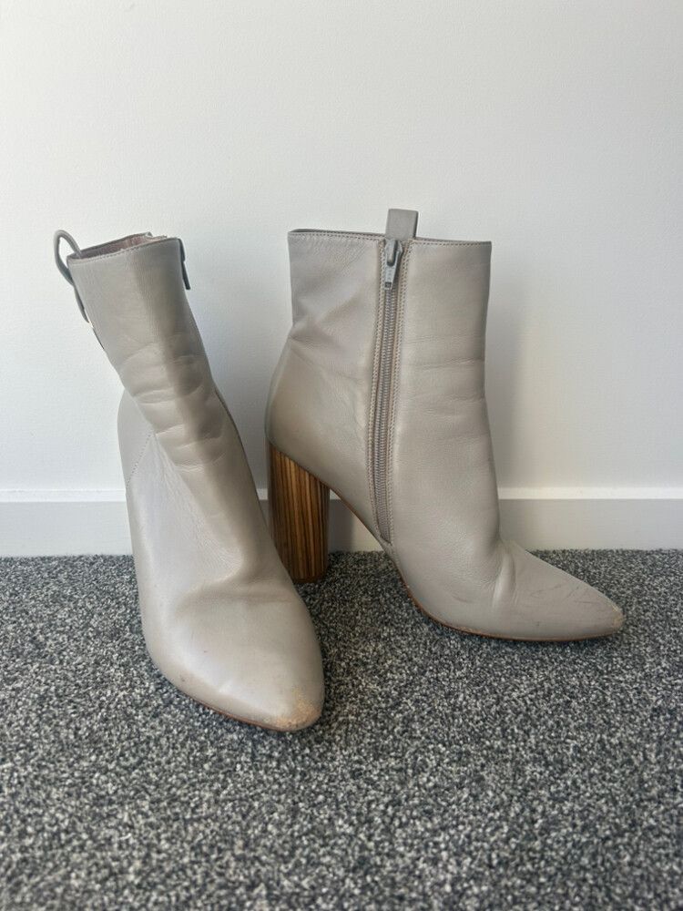Grey Heeled Boots