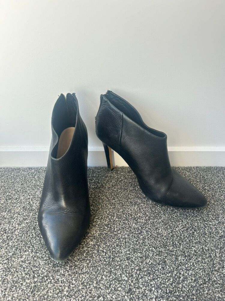 Black Leather Heels