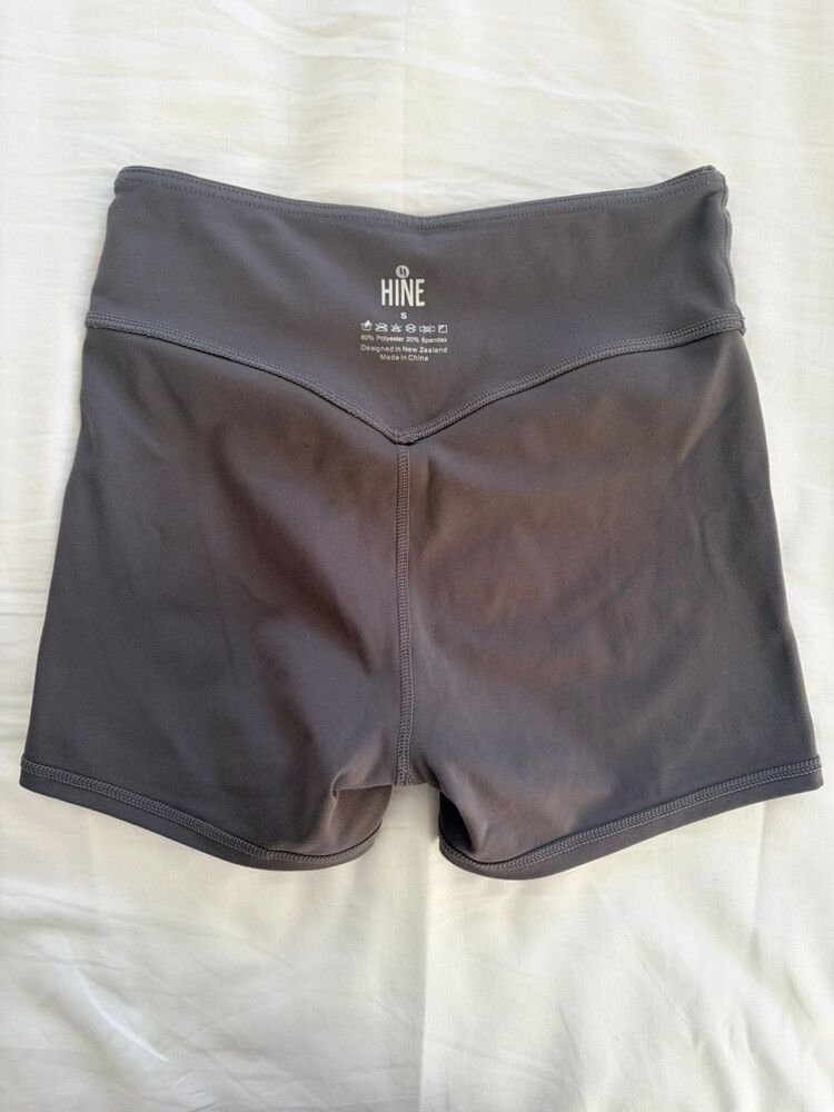 Hine Grey High Waisted Shorts