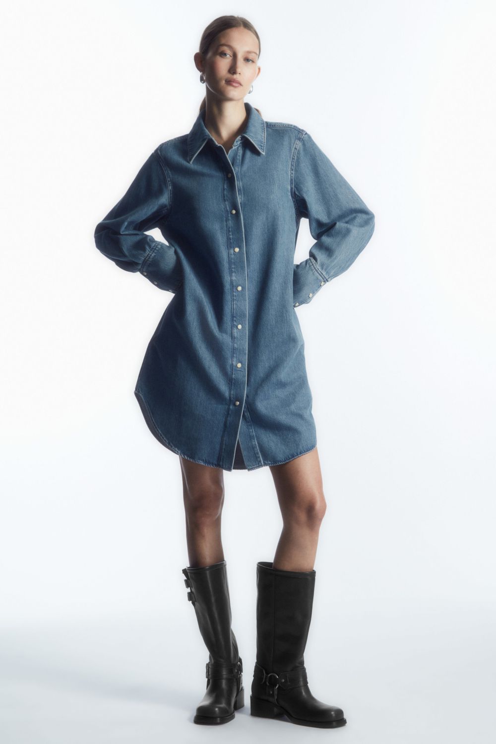 sheath denim dress City Stroll Medium Wash / L back look 10 ways to wear ALCHEMY DROP 1 Color:Blue Mix