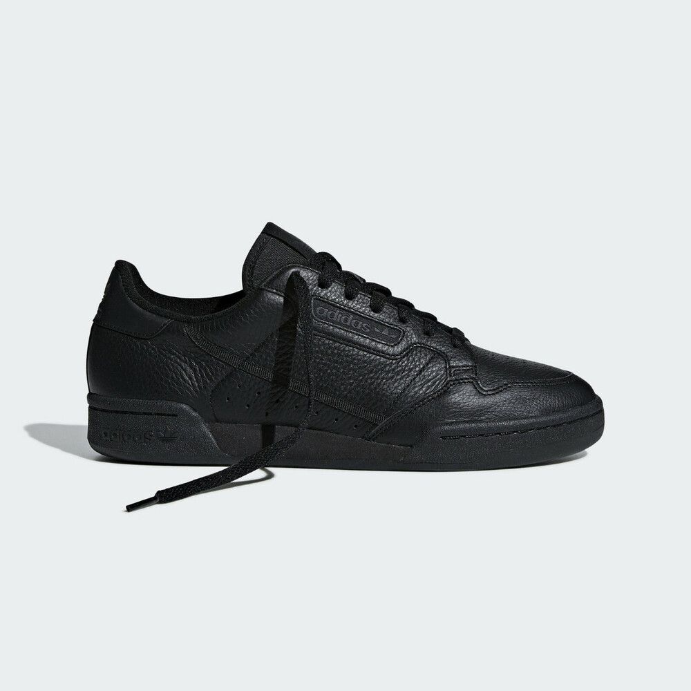 Adidas black leather Continental 80 sneakers