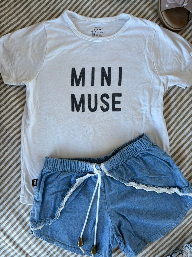 LKW Chambray Shorts And White Tee
