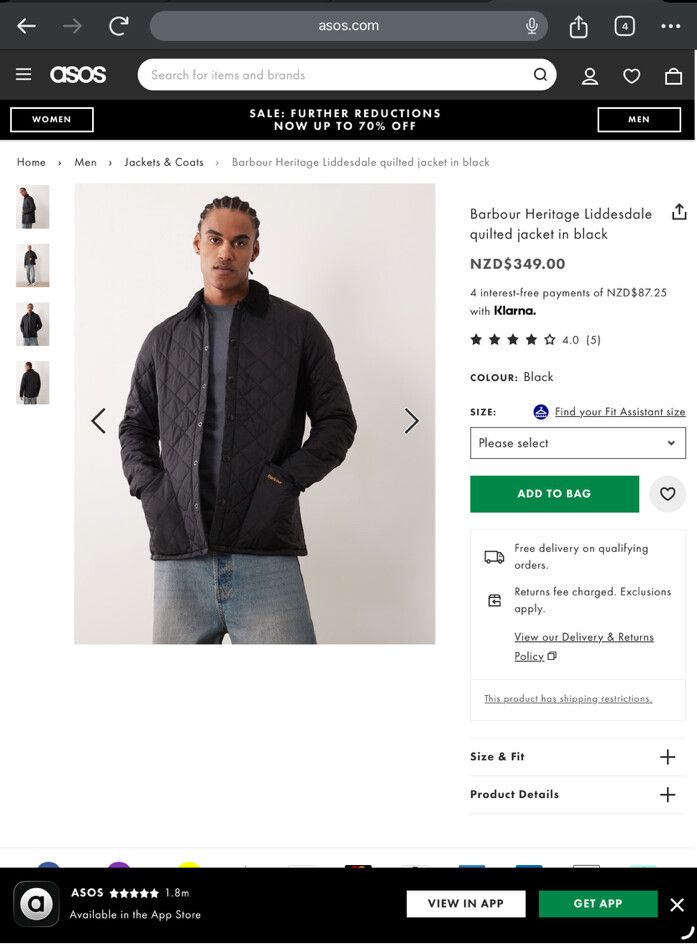 Barbour Heritage Liddesdale Quilted Jacket