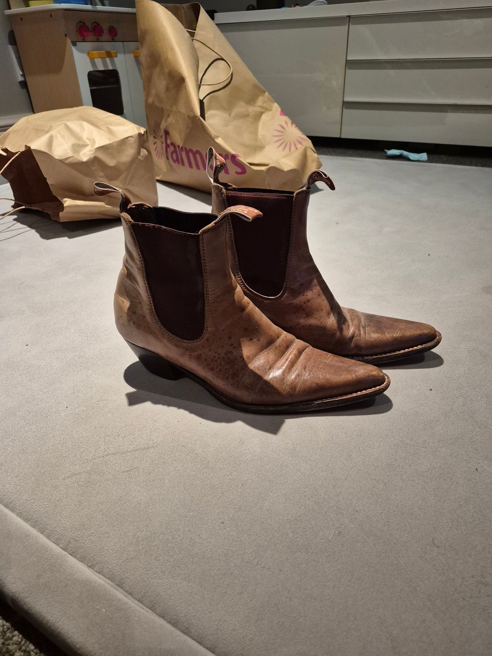 R.M. Williams Brown Leather Chelsea Boots