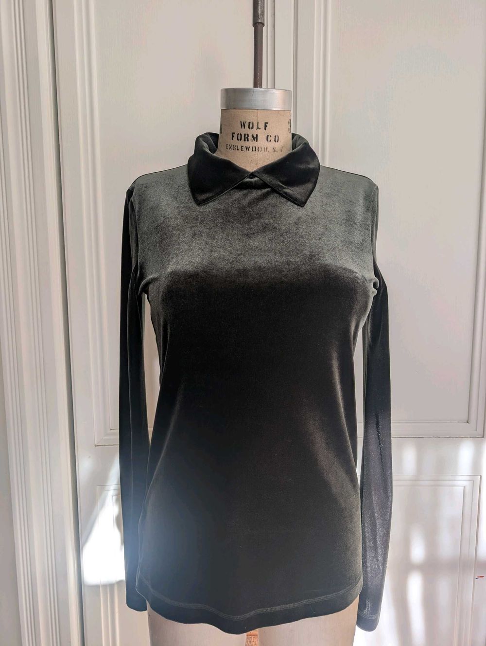 Green Zambesi Velvet Long Sleeve Top