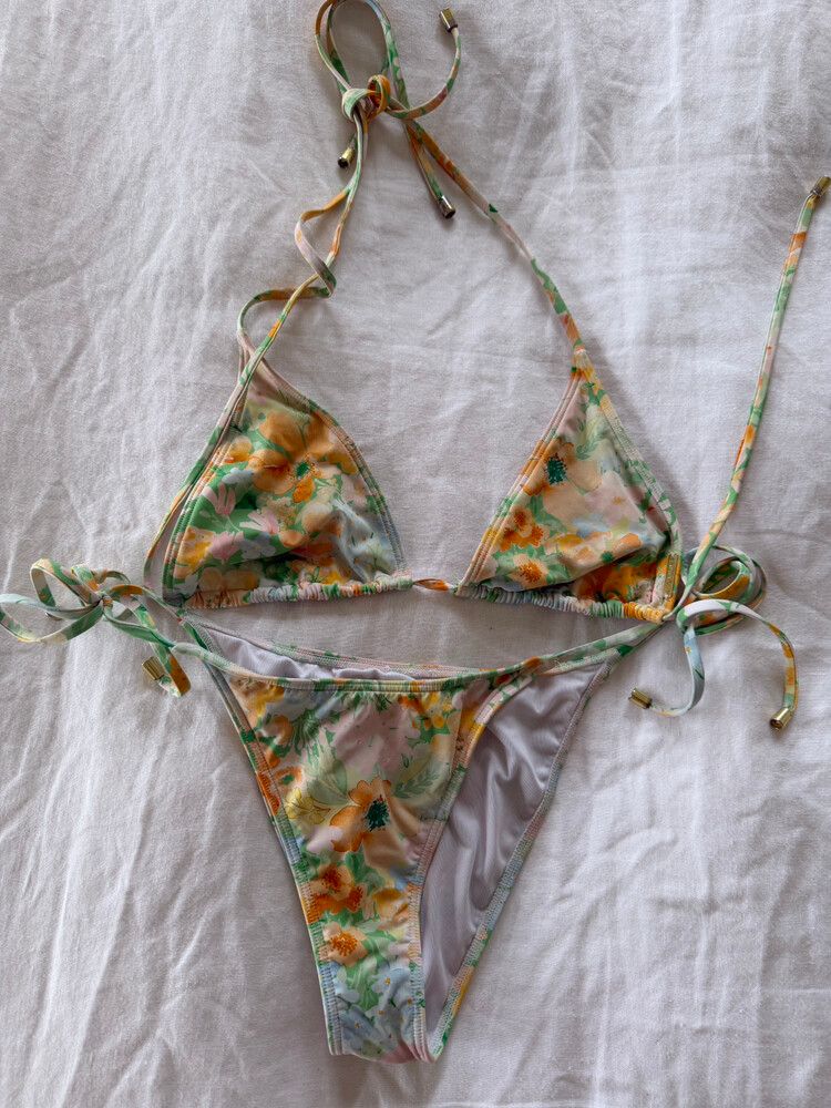 billabong Floral Print Bikini Set