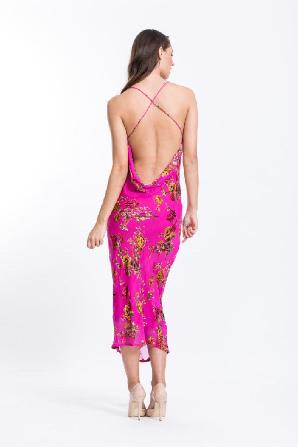 rat and boa pink floral dress Angelina Dress