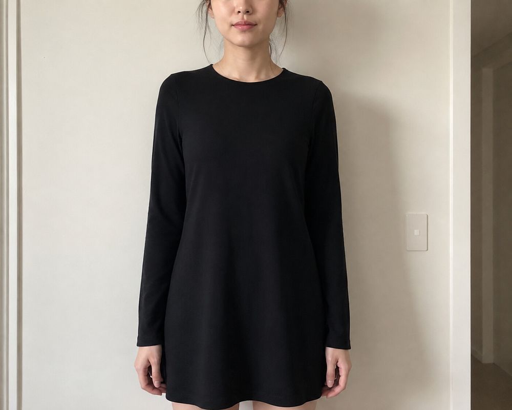 COS Black Long Sleeve Dress