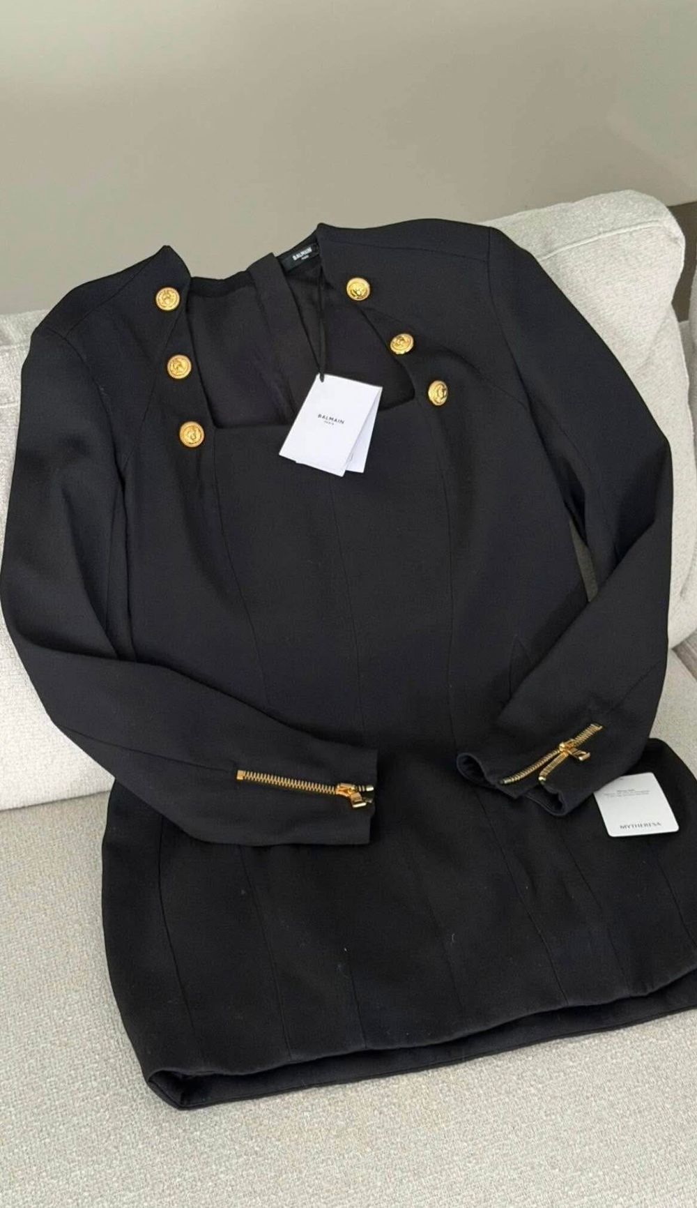 Balmain Black Mini Dress
