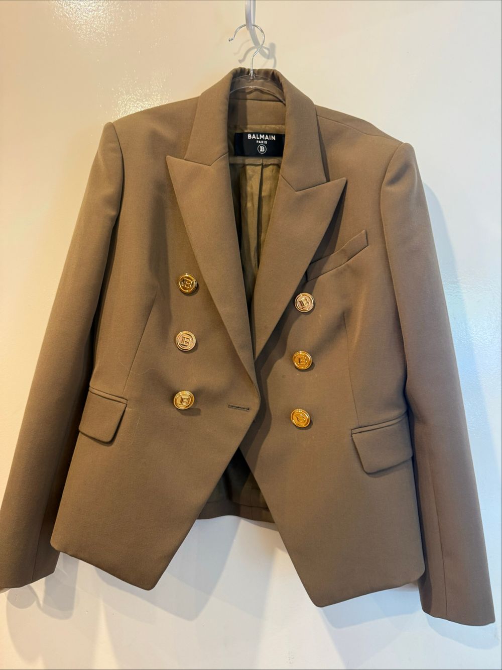 Balmain Brown Double-Breasted Blazer