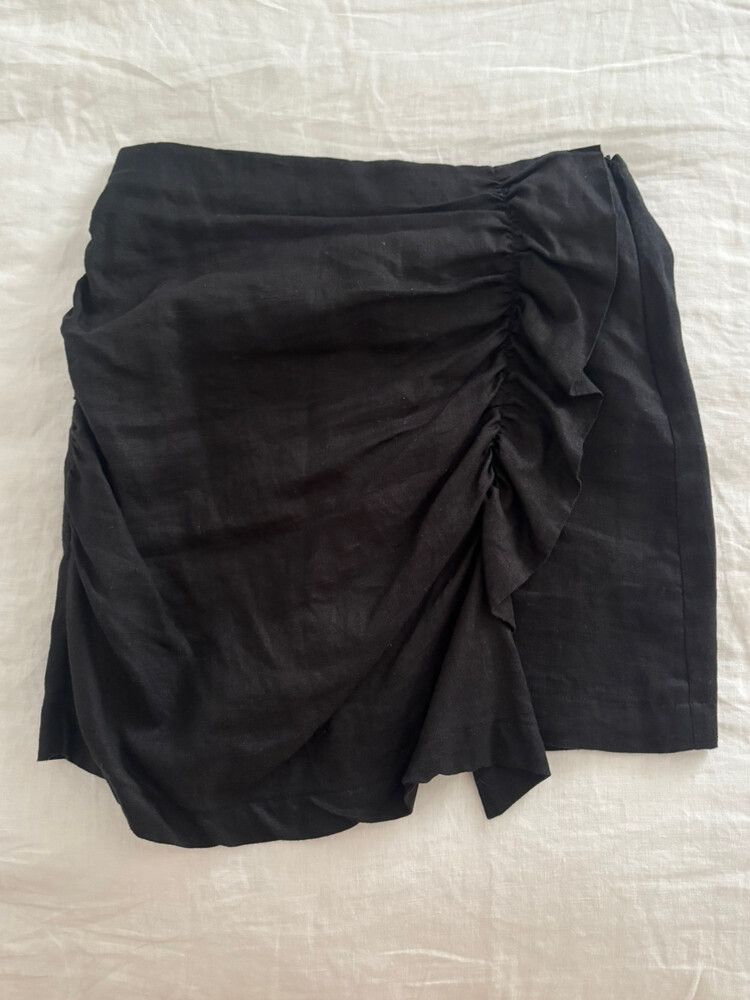 Remain Linen Black Skirt