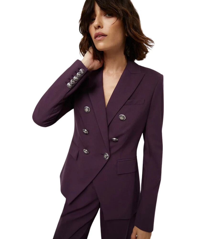 Veronica Beard Dark Aubergine Miller Dickey Jacket Sz 4 NWT