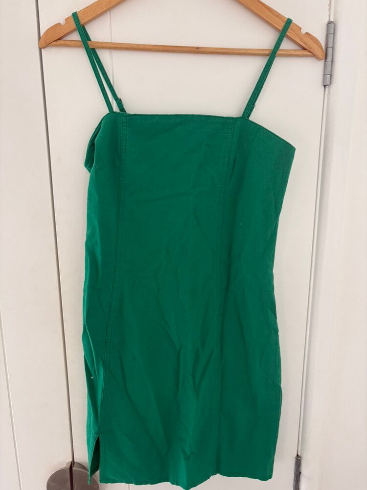 Next Green Linen Mini Dress