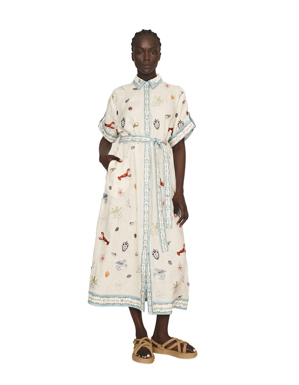 alemais embroidered shirt dress Atticus Embroidered Shirtdress – Club21.com