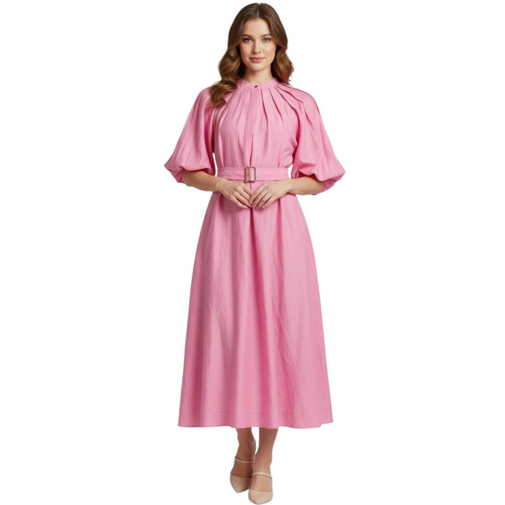 knee length dresses for ladies Acler Cranhurst Dress in Peach Parfait – Coco & Lola main image 1