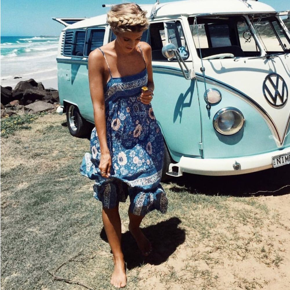 princess polly baby blue dress Spell Boho Midi Dress