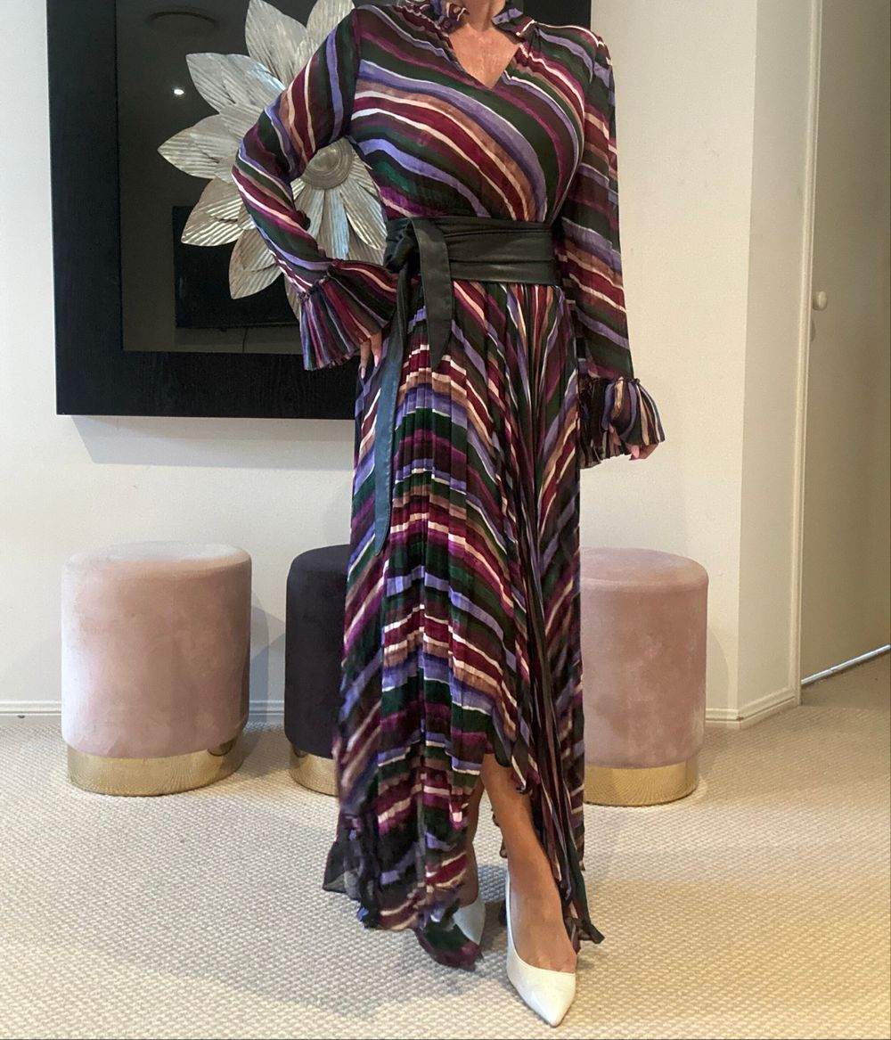 Husk - Multicoloured Striped Maxi Dress (Without the black belt)