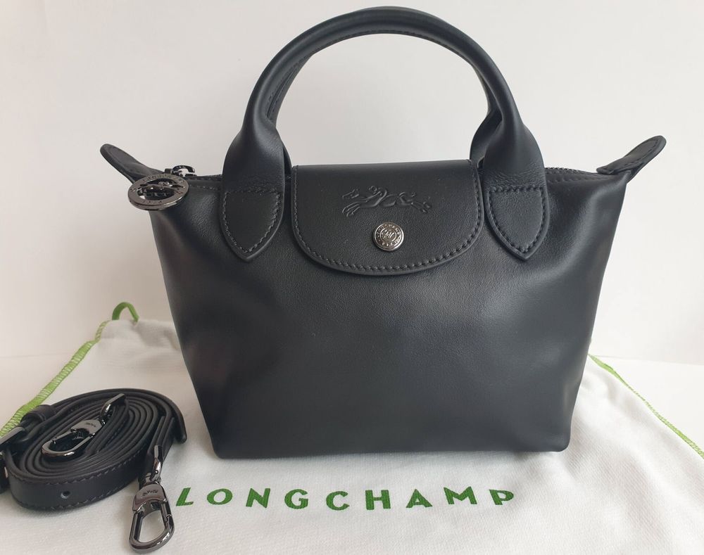 Longchamp Le Pliage Xtra XS Handbag Black - Cowhide leather